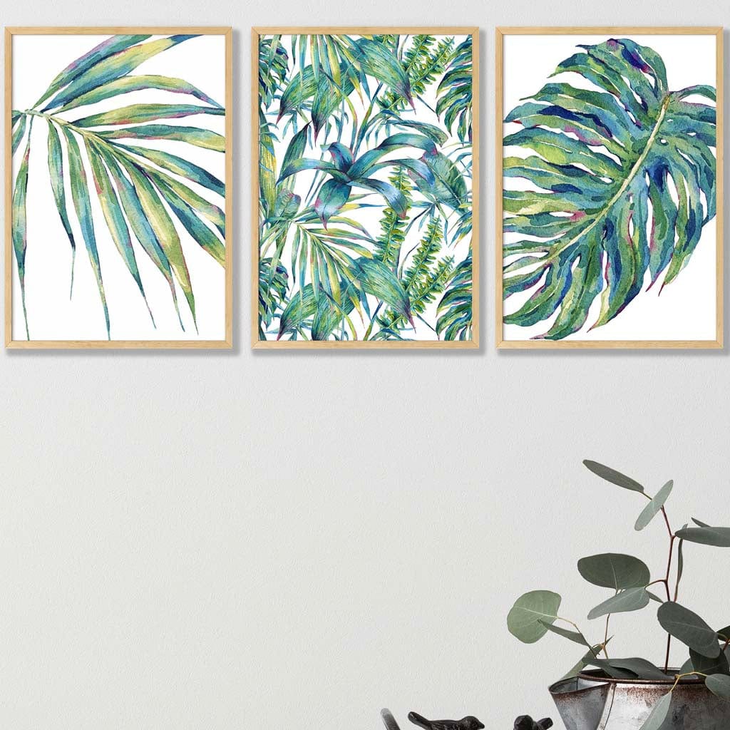 BOTANICAL Set of 3 Art PRINTS from Original Watercolour Print