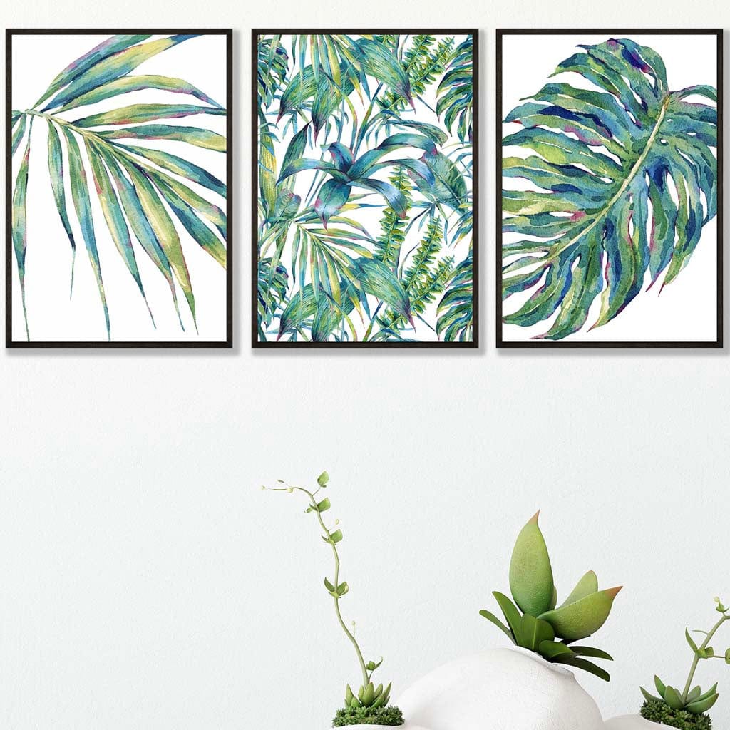 BOTANICAL Set of 3 Art PRINTS from Original Watercolour Print