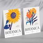 Blue and Yellow Summer Flower Market Set of 2 Art Prints