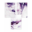 Set of 3 Abstract Pink Purple & White Art Prints