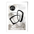 Abstract Black and Grey Shapes No 2 Wall Art Print