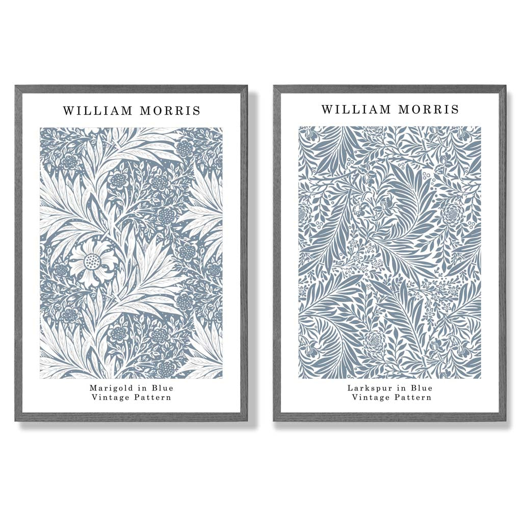 Sage Green Geometric Pineapple Fruit Set of 2 Art Prints with Dark Grey Frame