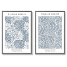Sage Green Geometric Pineapple Fruit Set of 2 Art Prints with Dark Grey Frame