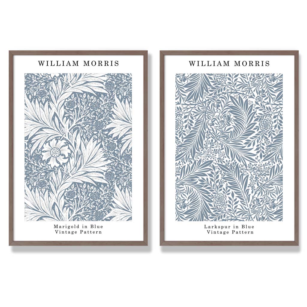 Sage Green Geometric Pineapple Fruit Set of 2 Art Prints with Walnut Frame