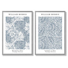 Sage Green Geometric Pineapple Fruit Set of 2 Art Prints with Light Grey Frame