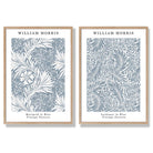 Sage Green Geometric Pineapple Fruit Set of 2 Art Prints with Oak Frame