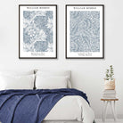 William Morris Navy Blue Floral Posters | Artze Wall Art UK