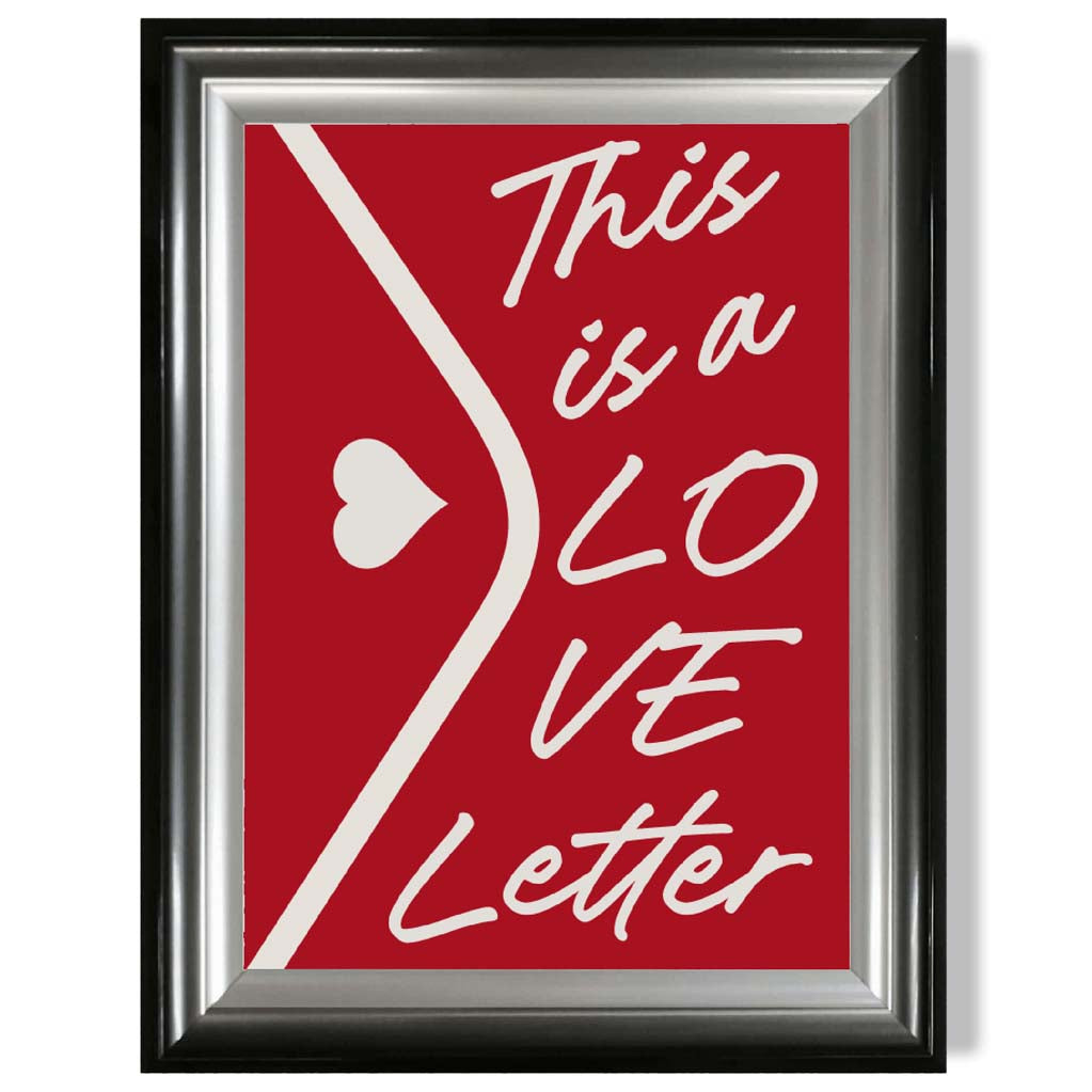 Love Letter print in Gradient Glossy Frame
