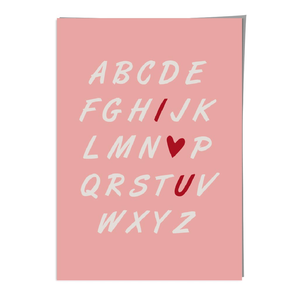 I Love You Alphabet Wall Art Print