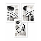 Abstract Black and Grey Shapes Wall Art Prints