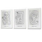 Picasso Style Grey Abstract Faces Framed Wall Art Prints | Artze Wall Art UK