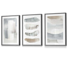 Watercolour Strokes Beige and Grey Wall Art Framed / Prints | Artze Wall Art UK