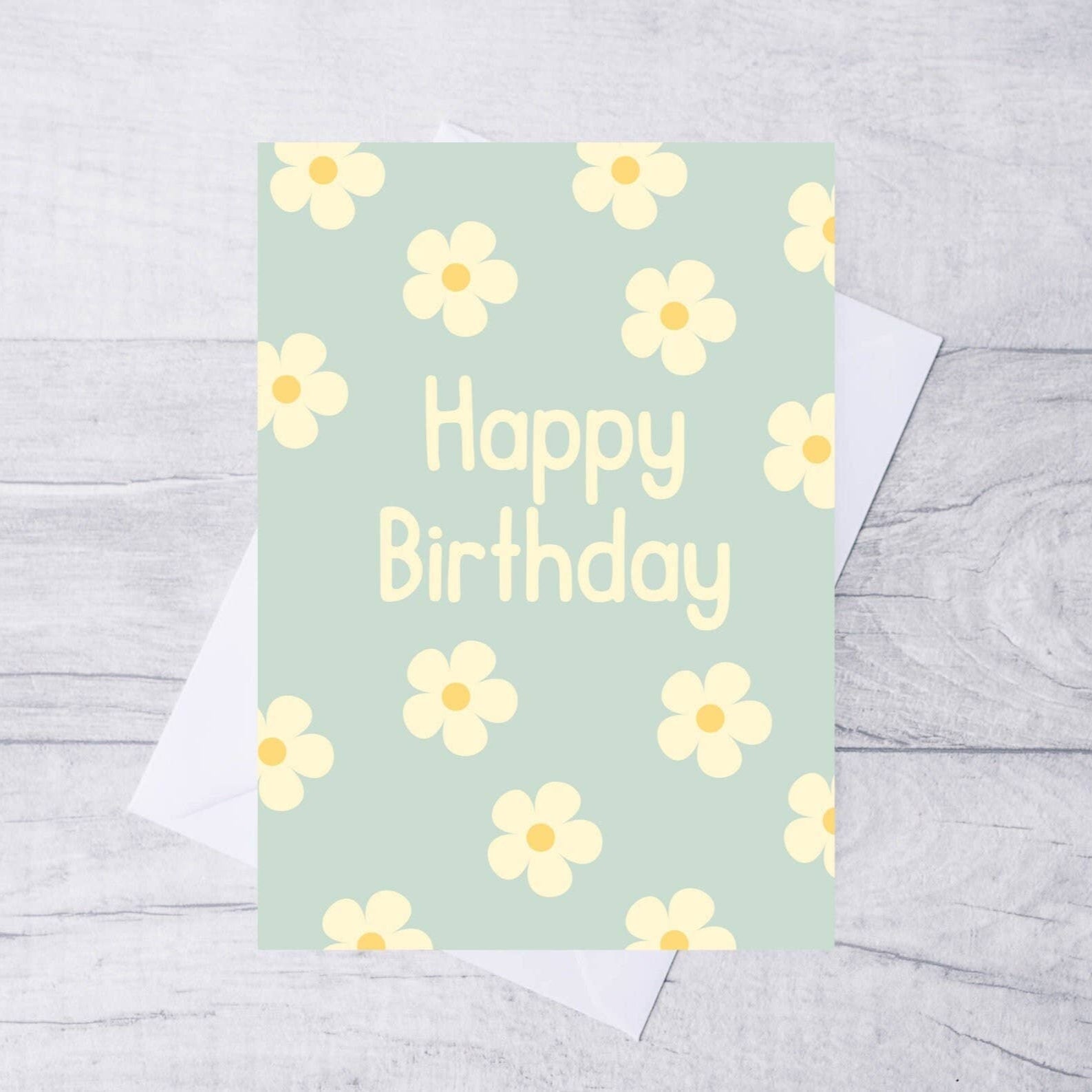Floral Happy Birthday Card