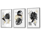 Abstract Black and Gold Botanical Wall Art Prints / Framed | Artze Wall Art UK