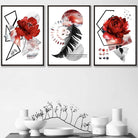 Flower Market Prints in Green, FRAMED Set of 3 with Flowers of London, Edinburgh, Dublin | Artze Wall Art UK