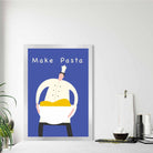 Kitchen Poster Quote Make Pasta Chef in Blue