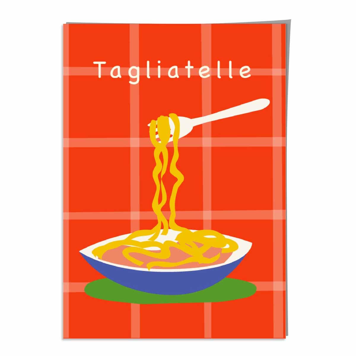 Kitchen Poster Quote Tagliatelle in Red