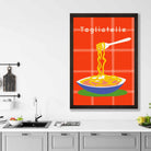 Kitchen Poster Quote Tagliatelle in Red