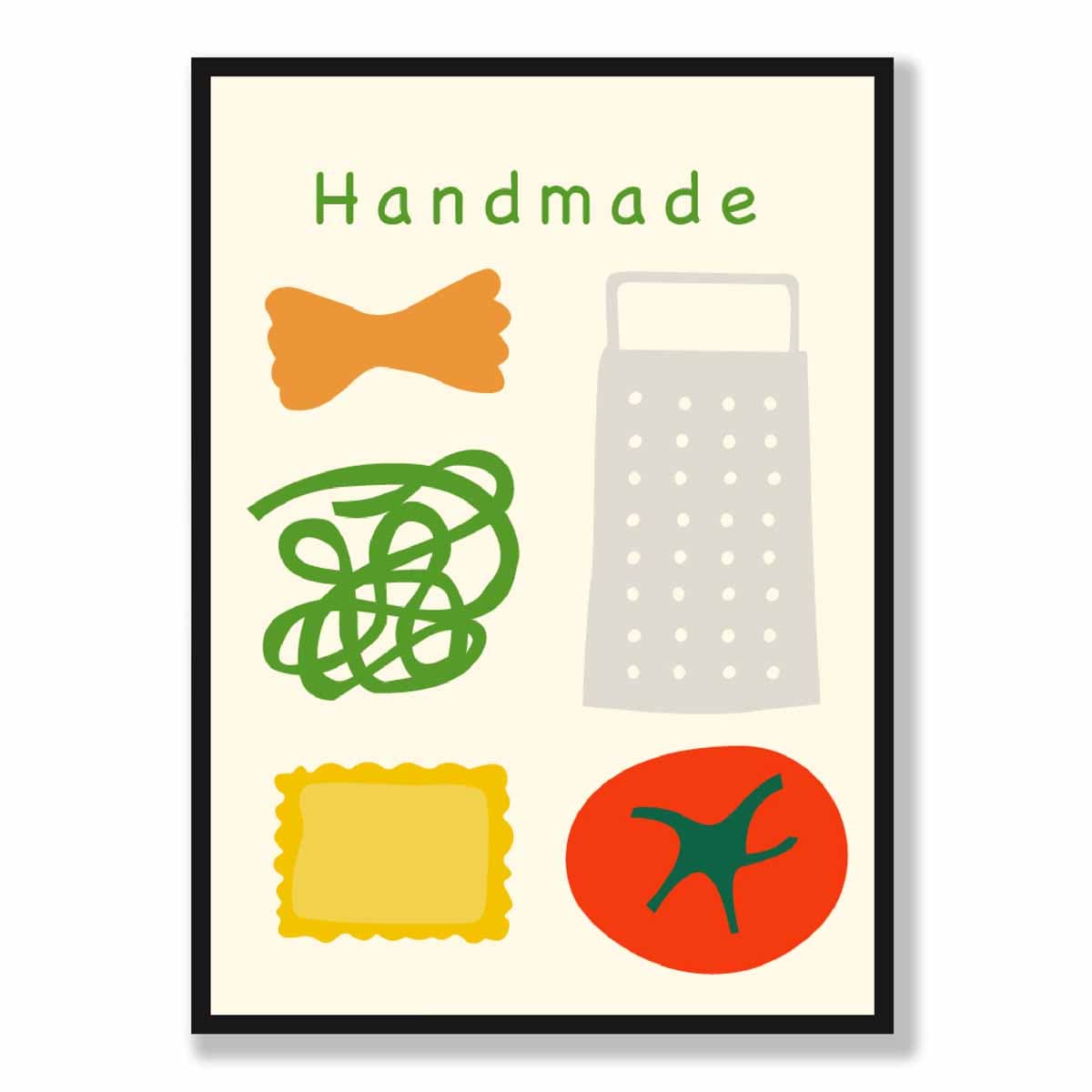 Kitchen Poster Quote Handmade Pasta