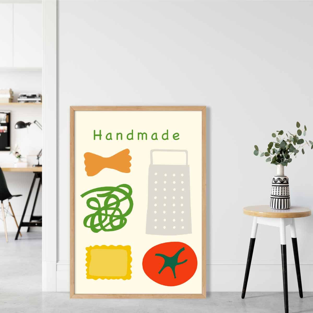 Kitchen Poster Quote Handmade Pasta