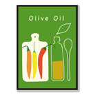 Kitchen Poster Quote Olive Oil in Green