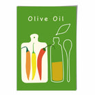 Kitchen Poster Quote Olive Oil in Green
