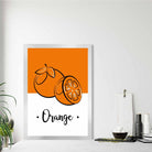 Sketch Fruit Poster of Oranges in Orange