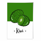 Sketch Fruit Poster of Kiwis in Green