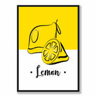Sketch Fruit Poster of Lemons in Yellow