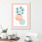 Boho Kitchen Pastels Pink Blue Poster No 1