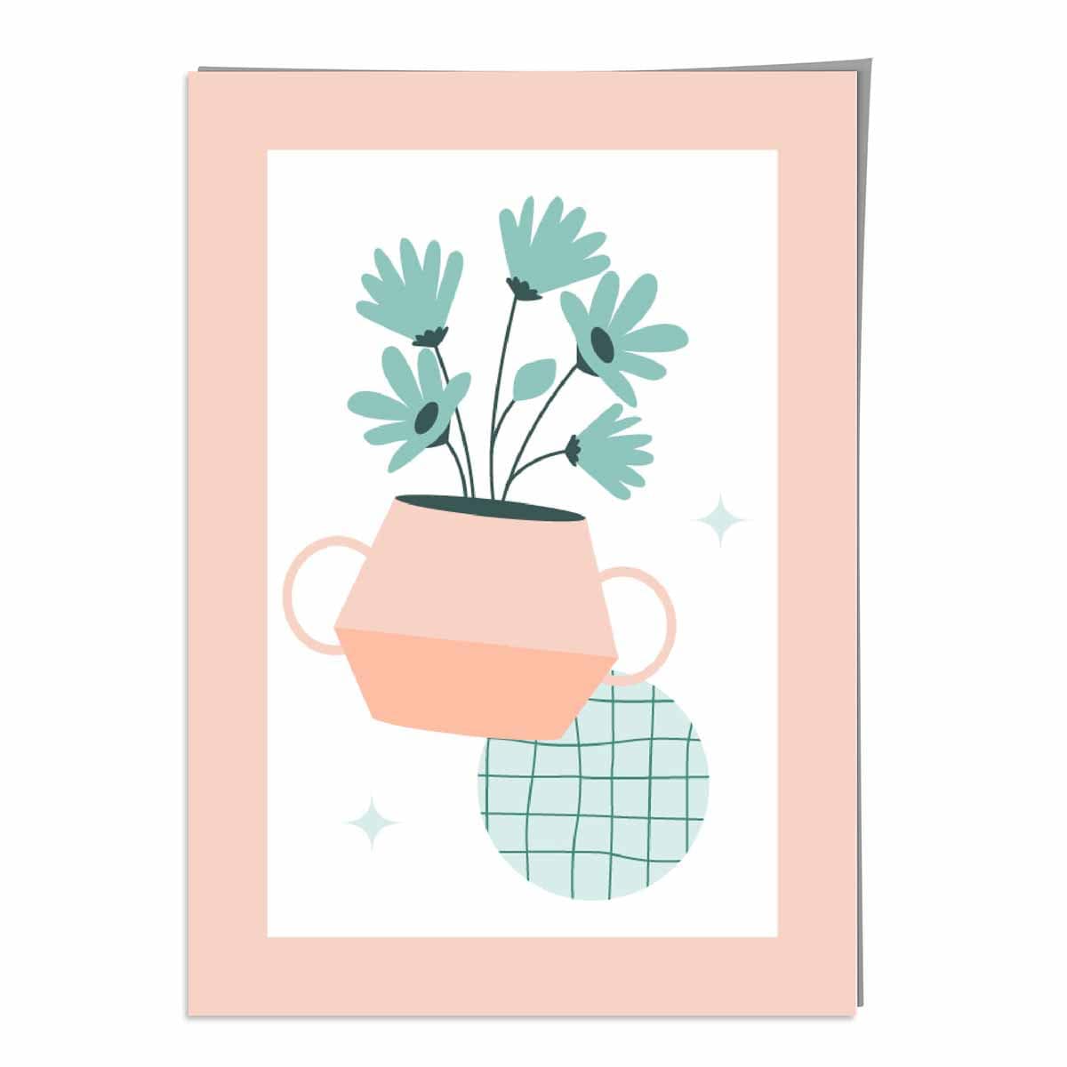 Boho Kitchen Pastels Pink Blue Poster No 1