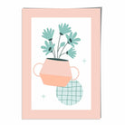 Boho Kitchen Pastels Pink Blue Poster No 1