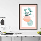 Boho Kitchen Pastels Pink Blue Poster No 1