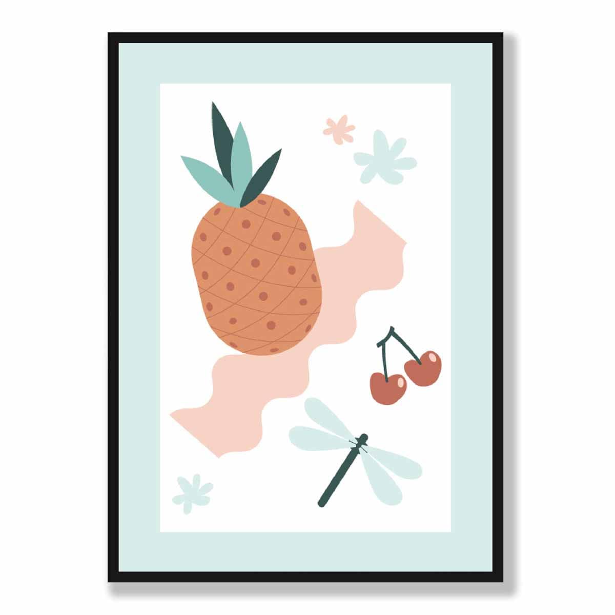 Boho Kitchen Pastels Pink Blue Poster No 2