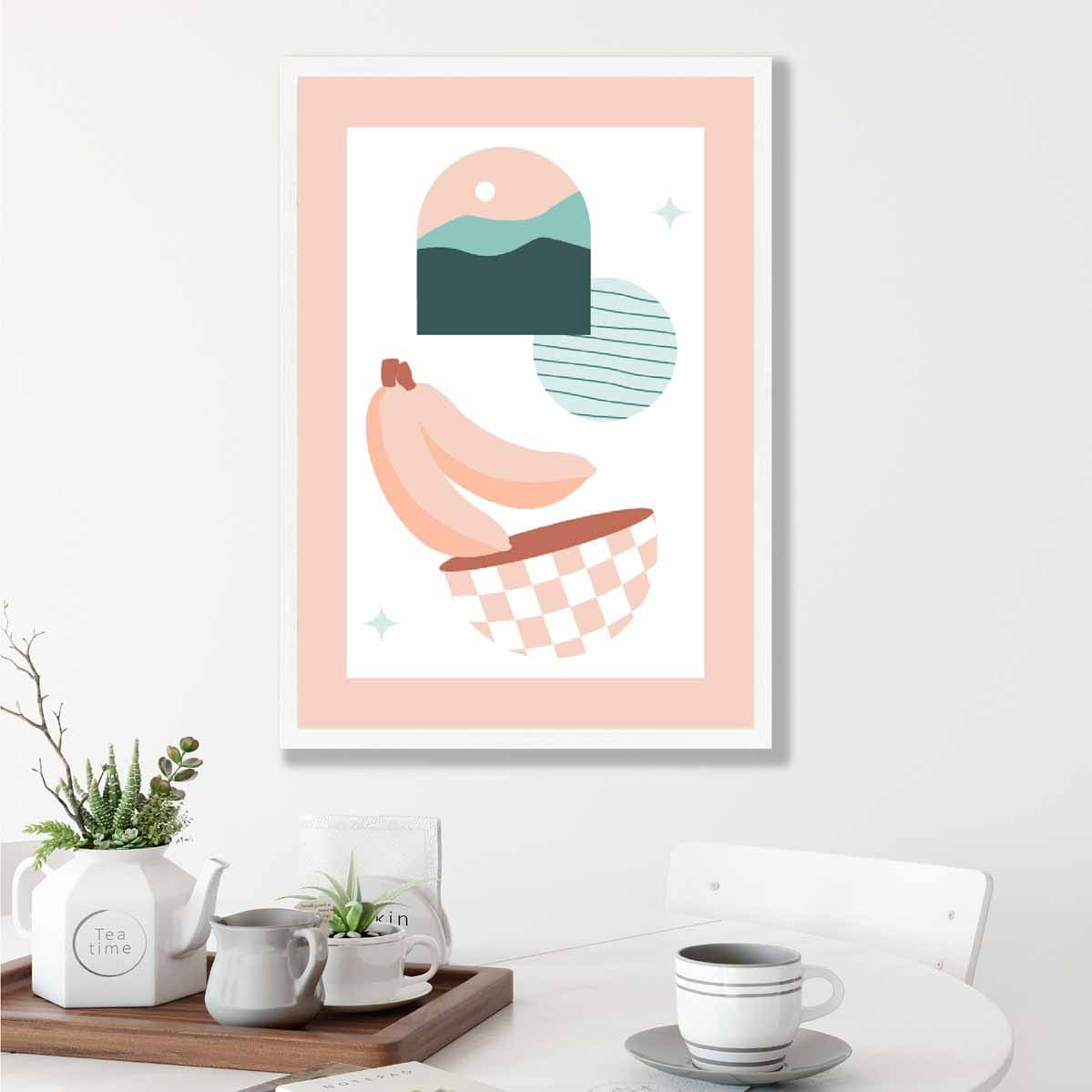 Boho Kitchen Pastels Pink Blue Poster No 3