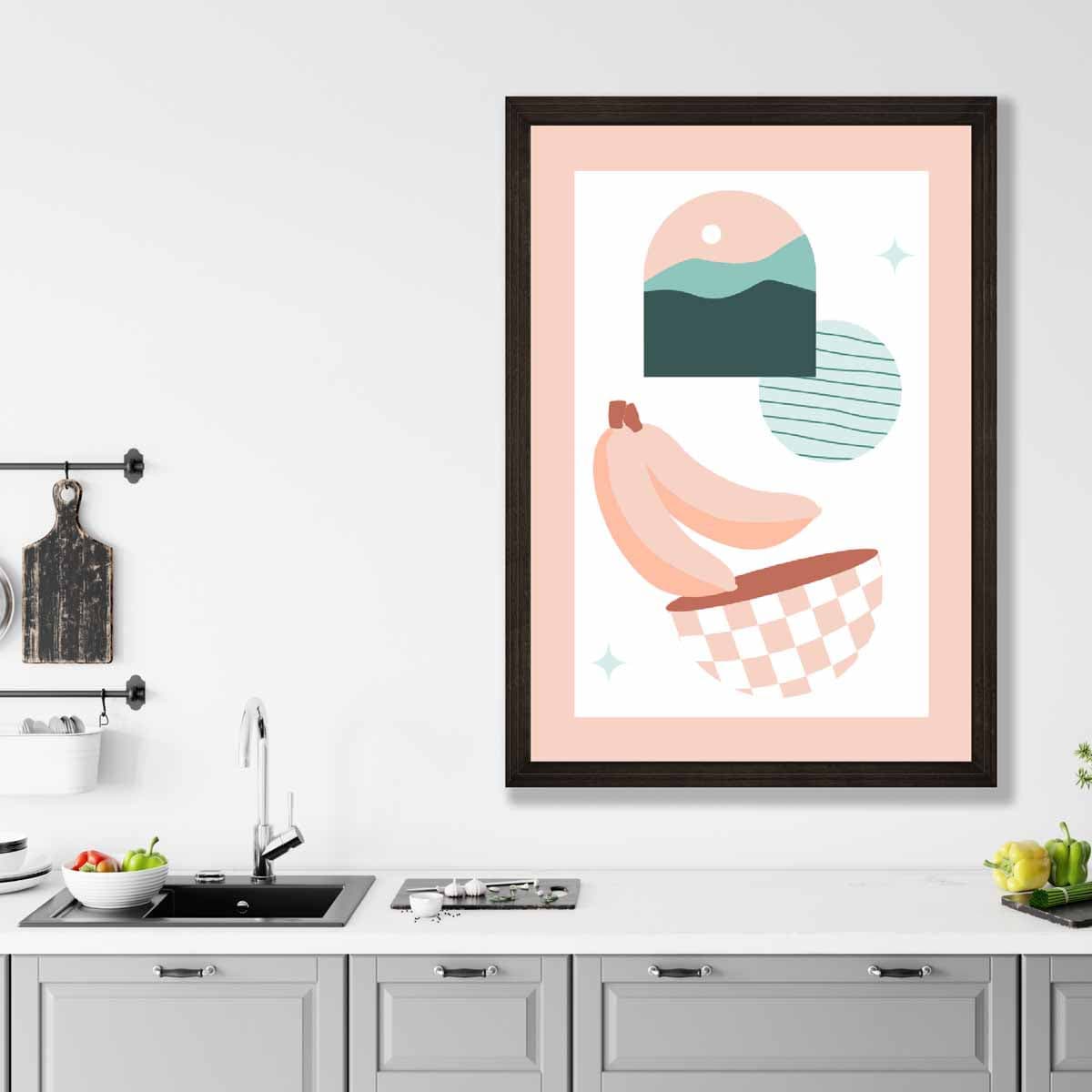 Boho Kitchen Pastels Pink Blue Poster No 3