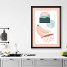 Boho Kitchen Pastels Pink Blue Poster No 3