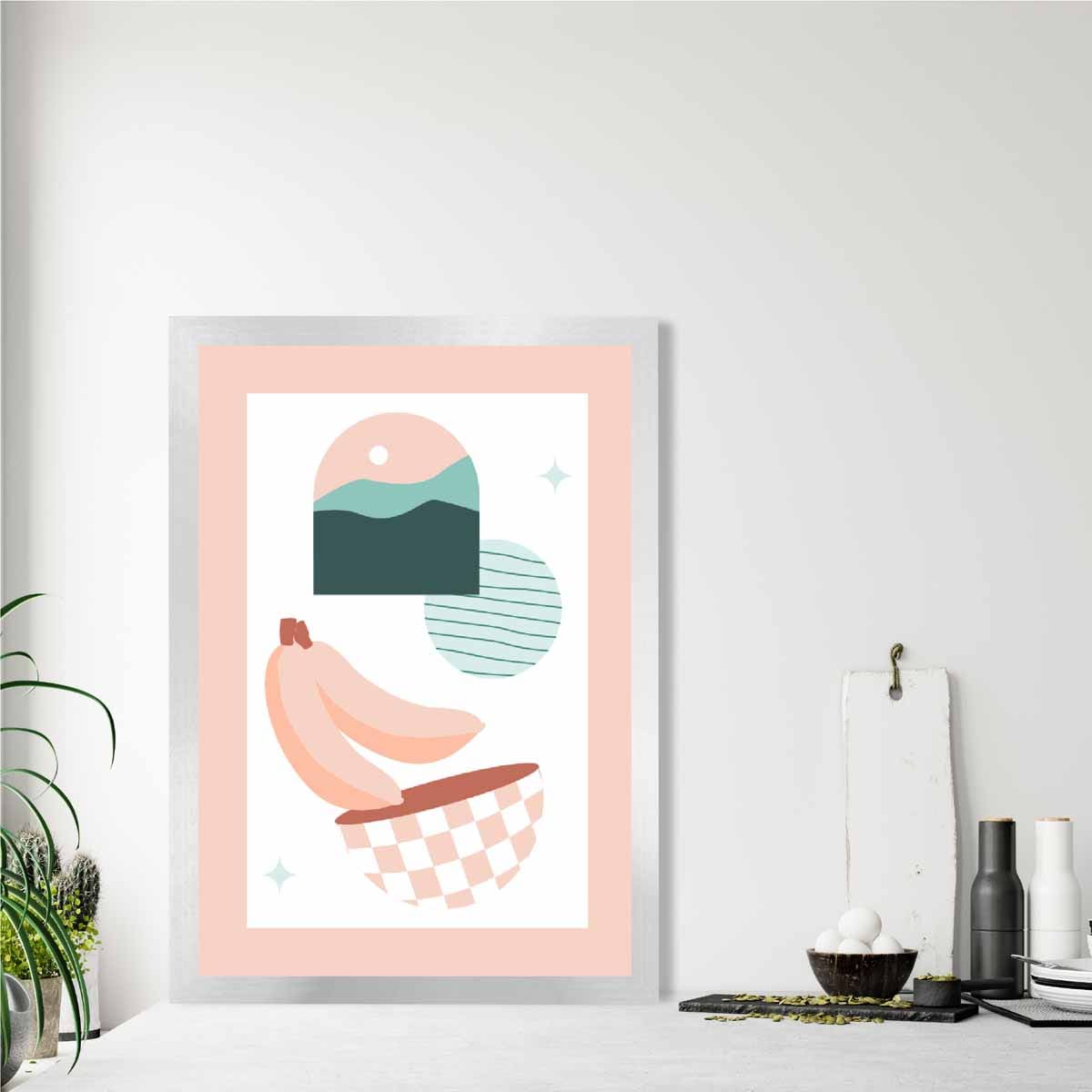 Boho Kitchen Pastels Pink Blue Poster No 3
