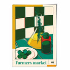 Farmers Market Poster No 1 in Green Yellow Red