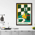 Farmers Market Poster No 1 in Green Yellow Red
