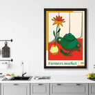 Farmers Market Poster No 2 in Green Yellow Red