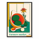 Farmers Market Poster No 4 in Green Yellow Red