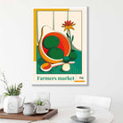 Farmers Market Poster No 4 in Green Yellow Red