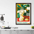 Farmers Market Poster No 5 in Green Yellow Red