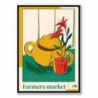 Farmers Market Poster No 6 in Green Yellow Red