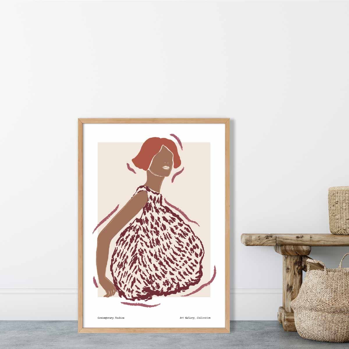 Contemporary Fashion Sketch Woman Poster No 1