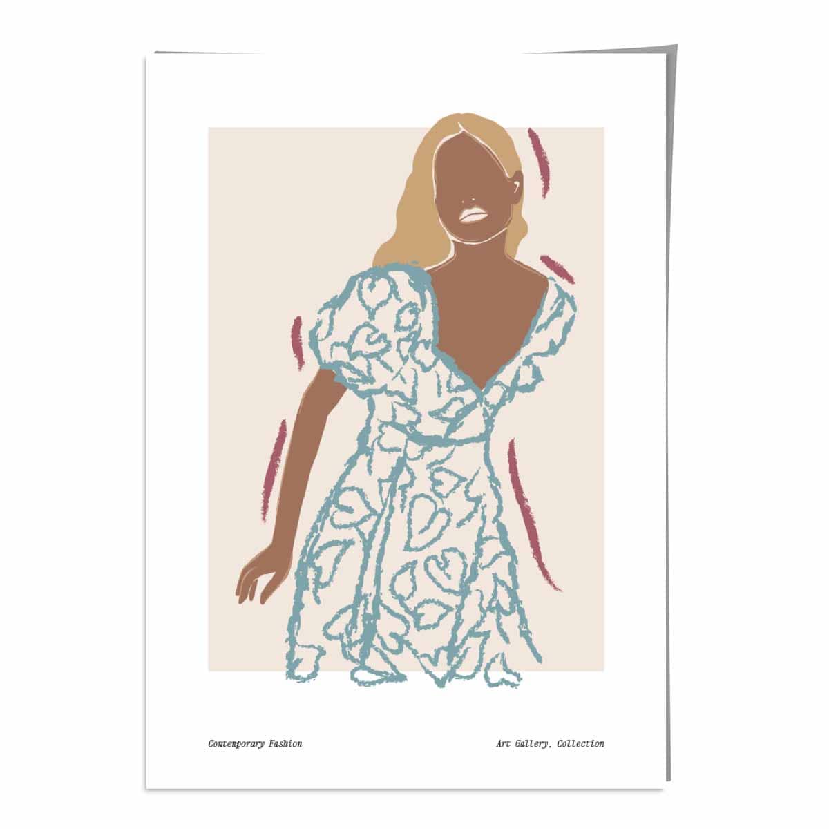 Contemporary Fashion Sketch Woman Poster No 2