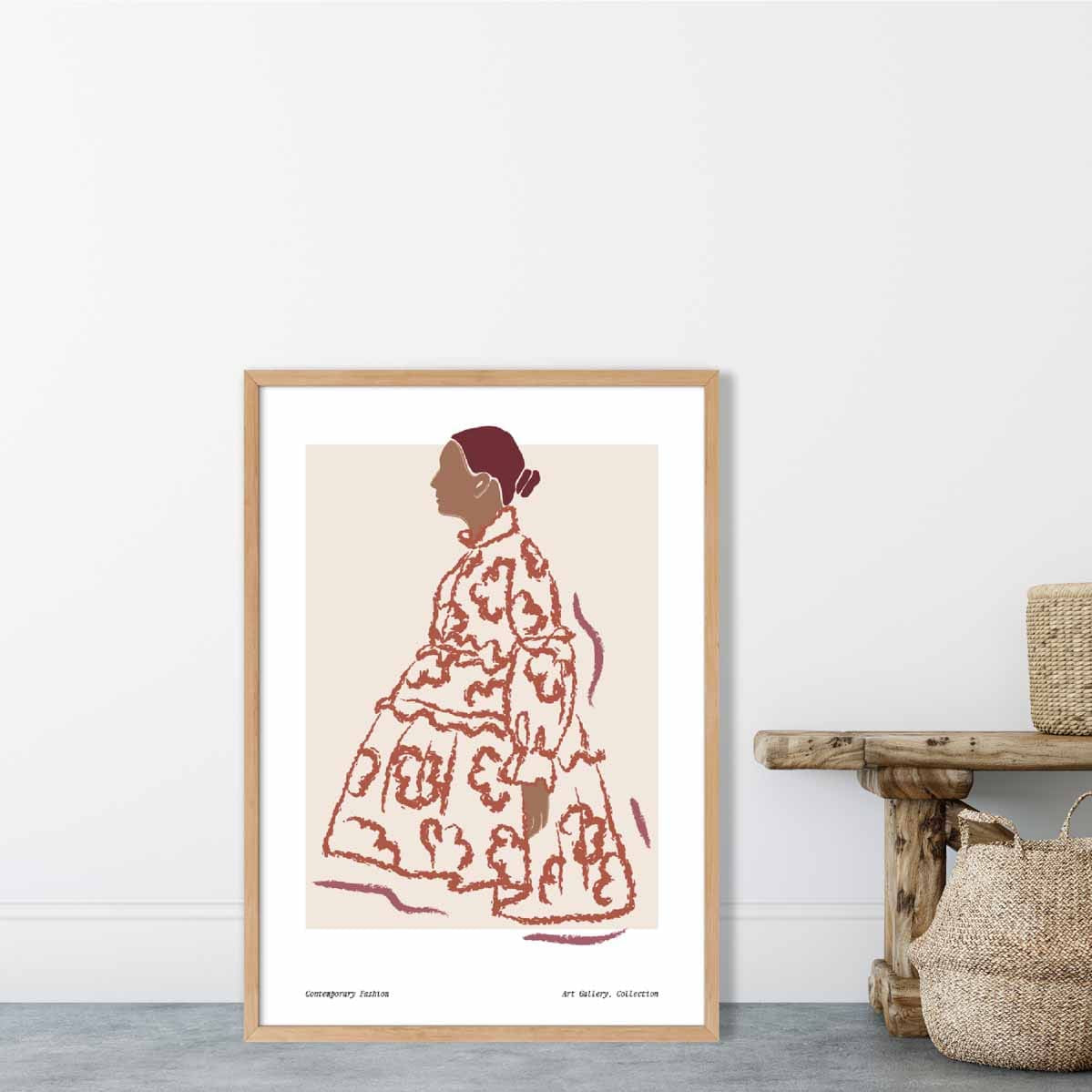 Contemporary Fashion Sketch Woman Poster No 3