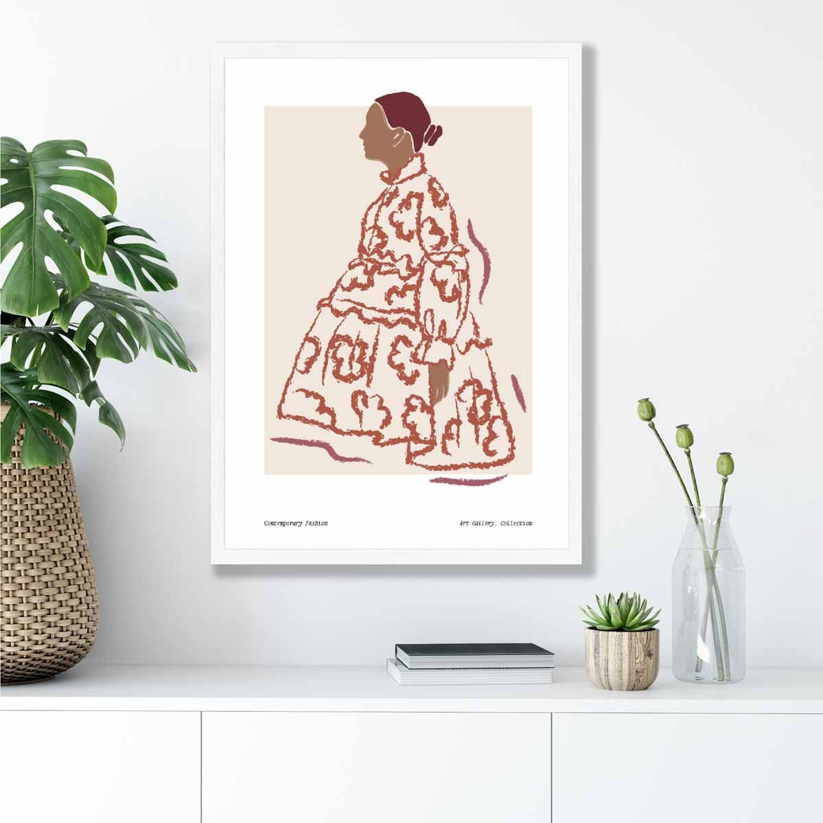 Contemporary Fashion Sketch Woman Poster No 3