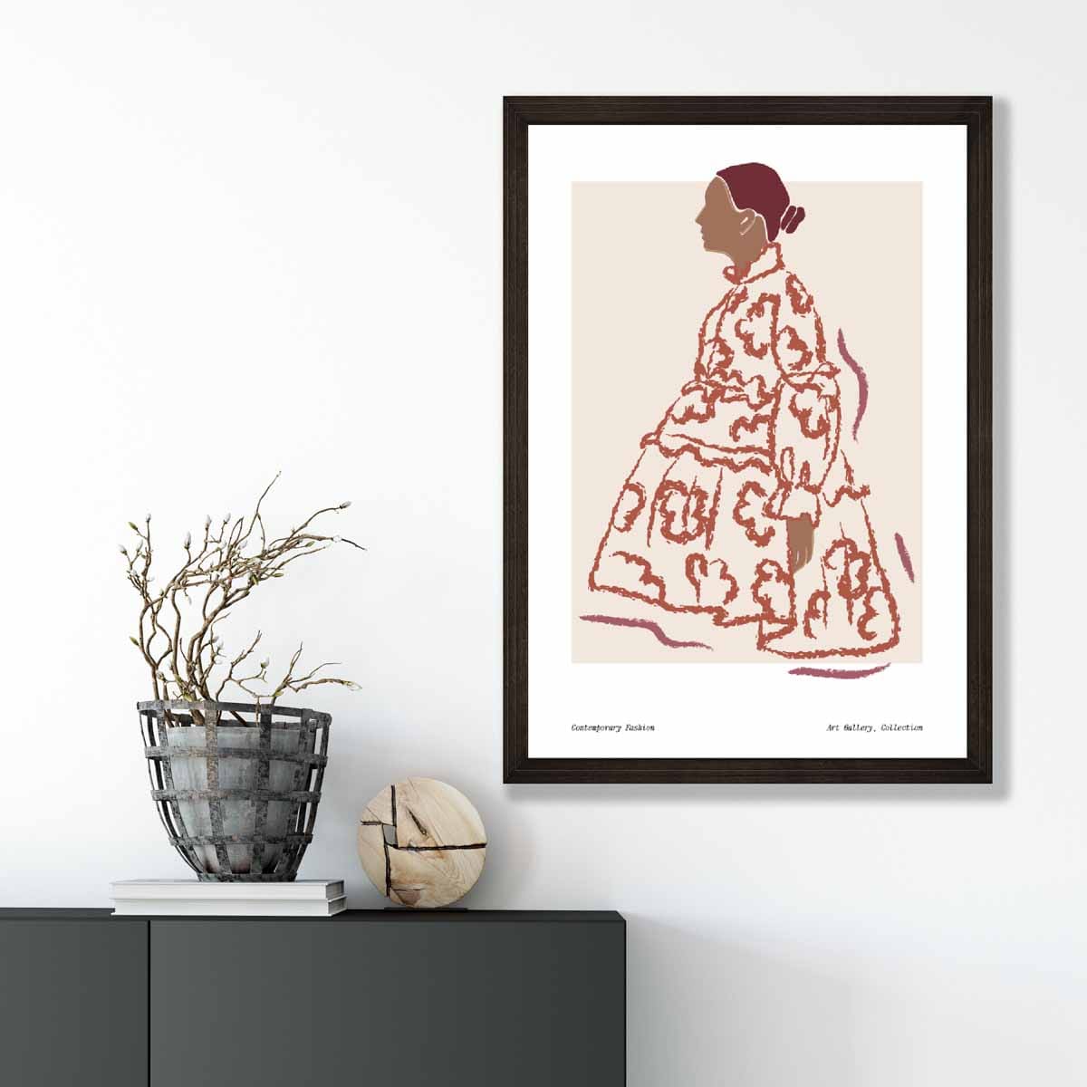 Contemporary Fashion Sketch Woman Poster No 3
